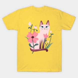 Cat flower bloom T-Shirt